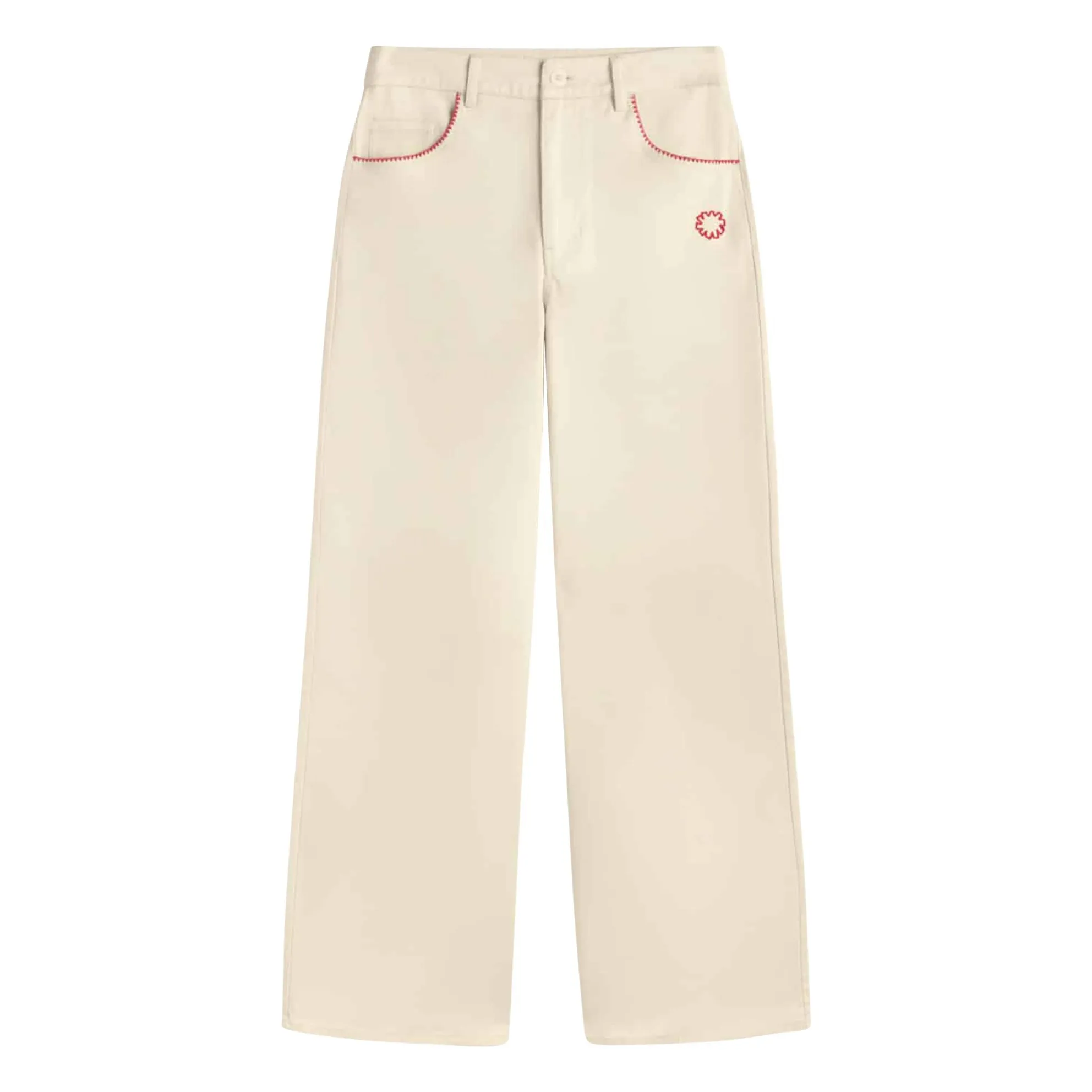 Thinking Mu Ecru Hedda Organic Cotton Pants
