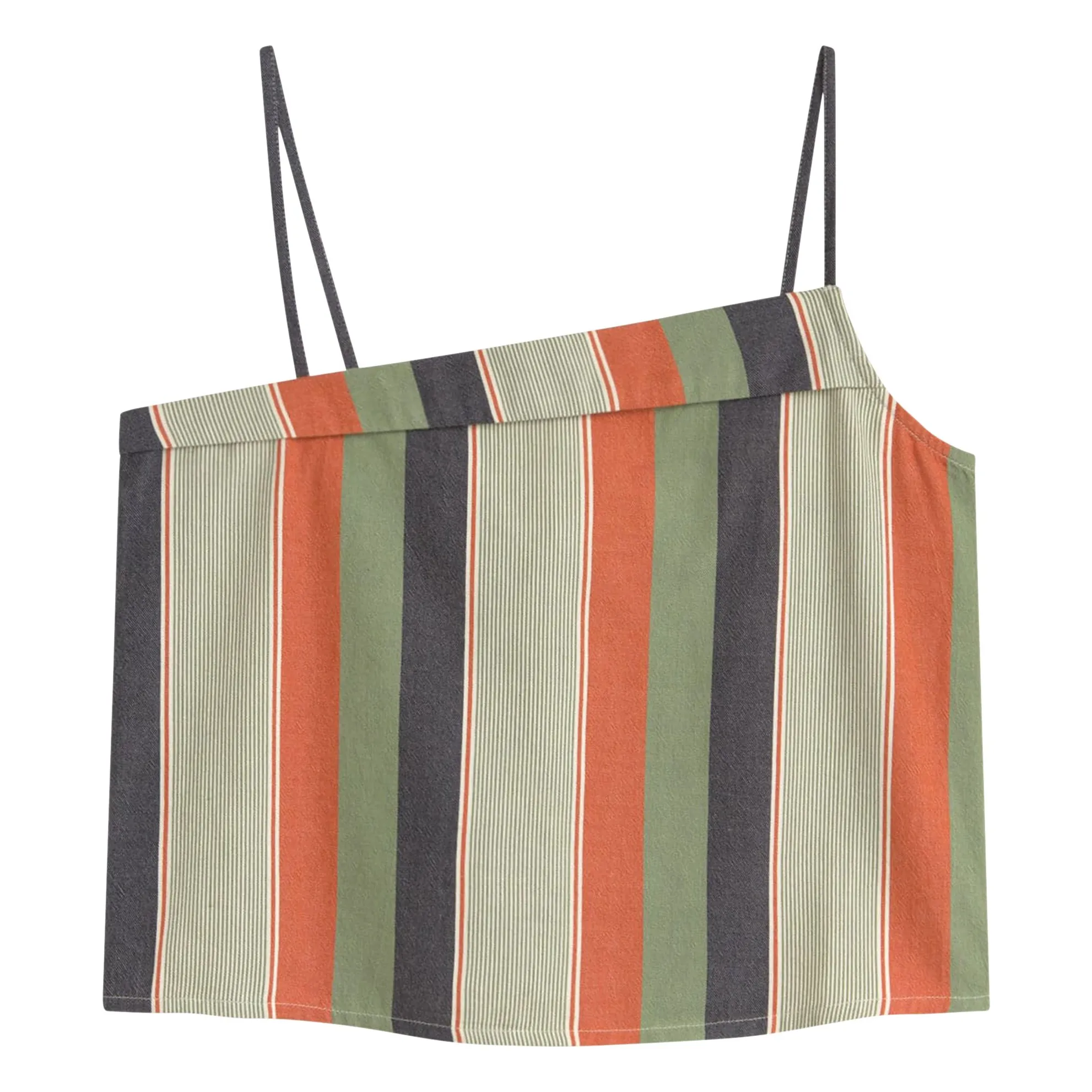 Thinking Mu Orange Raida Stripes Organic Cotton Top