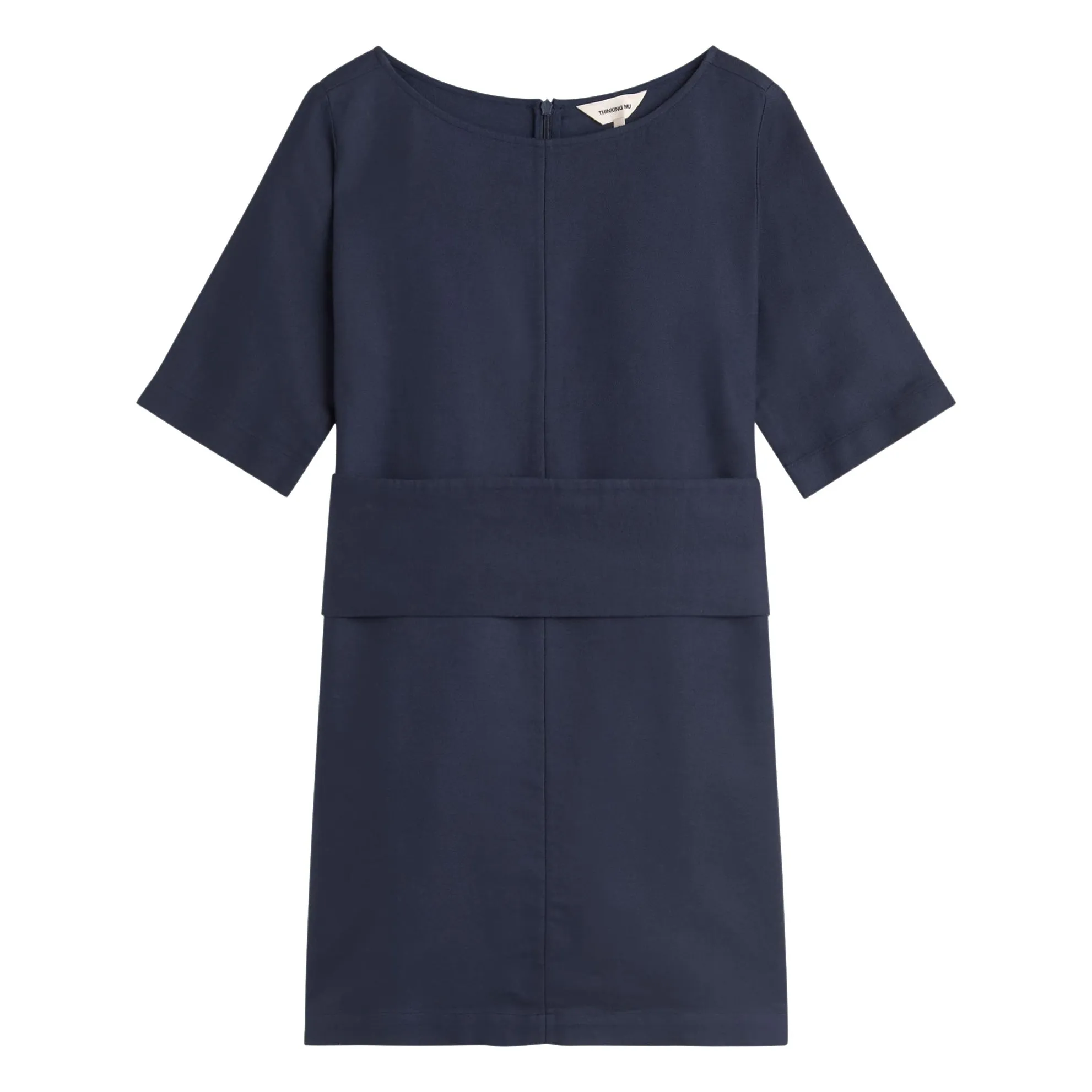 Thinking Mu Navy Blue Kieran Organic Cotton Dress