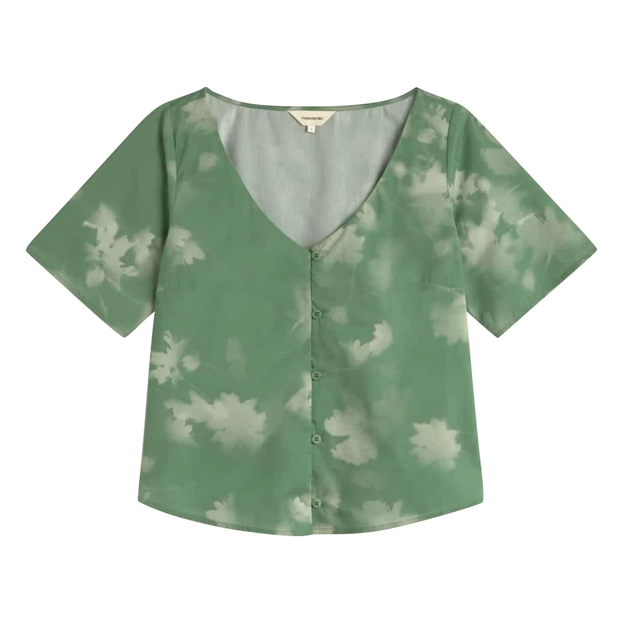 Thinking Mu Green Leia Organic Cotton Blouse