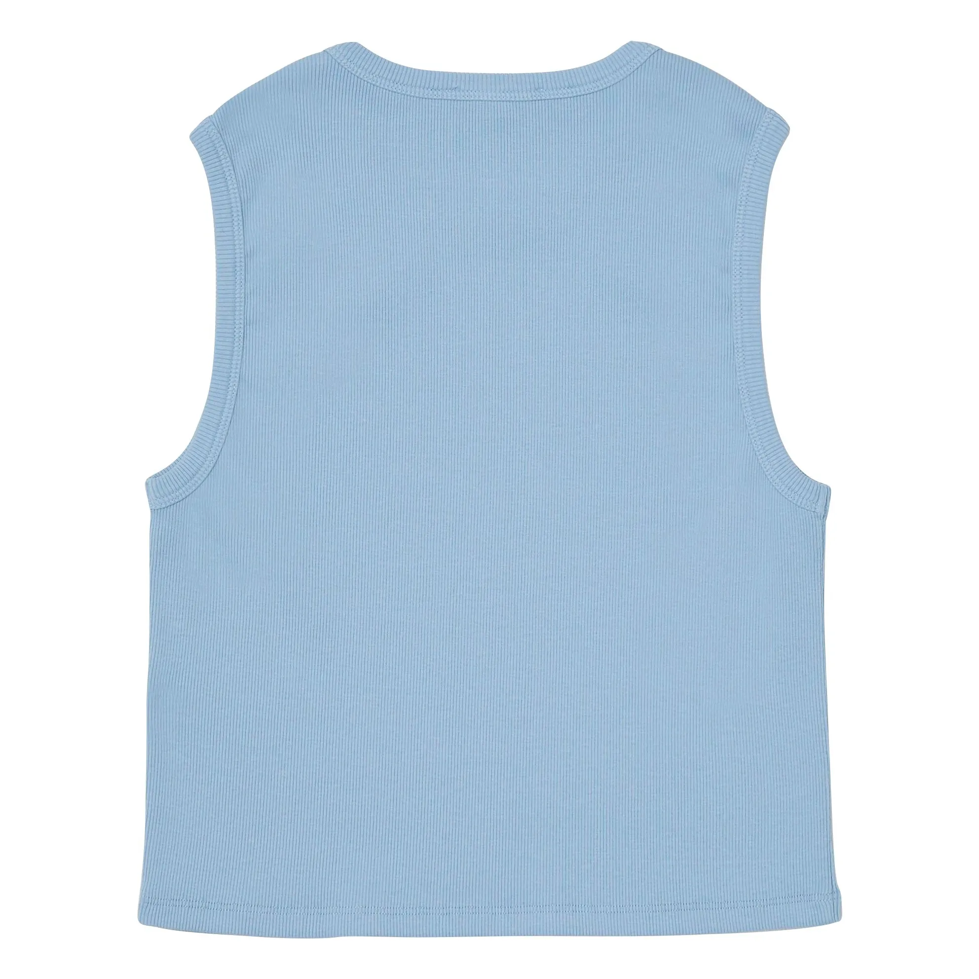 Débardeur Côtelé Coton Bio | Bleu ciel- Image produit n°1