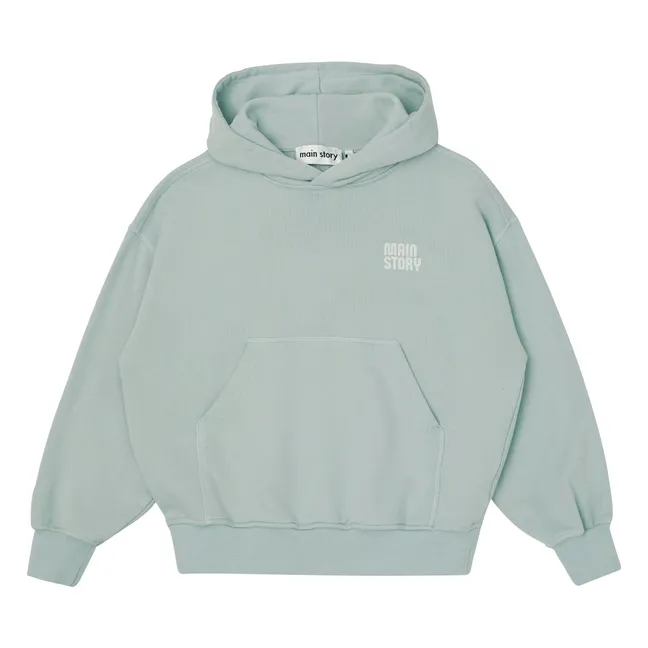 Sweat Capuche Coton Bio | Gris clair