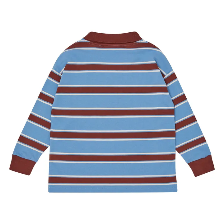 Camiseta Athletic de rayas de algodón orgánico | Azul- Imagen del producto n°3