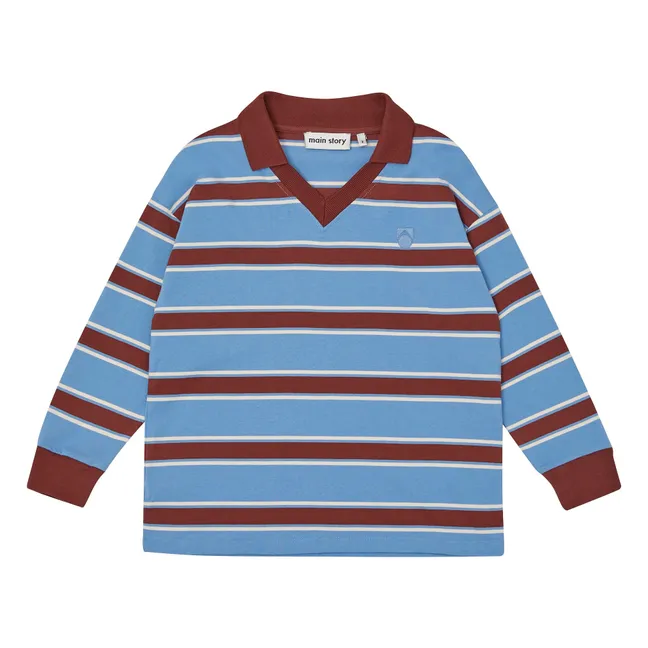 T-shirt Athletic Rayé Coton Bio | Bleu