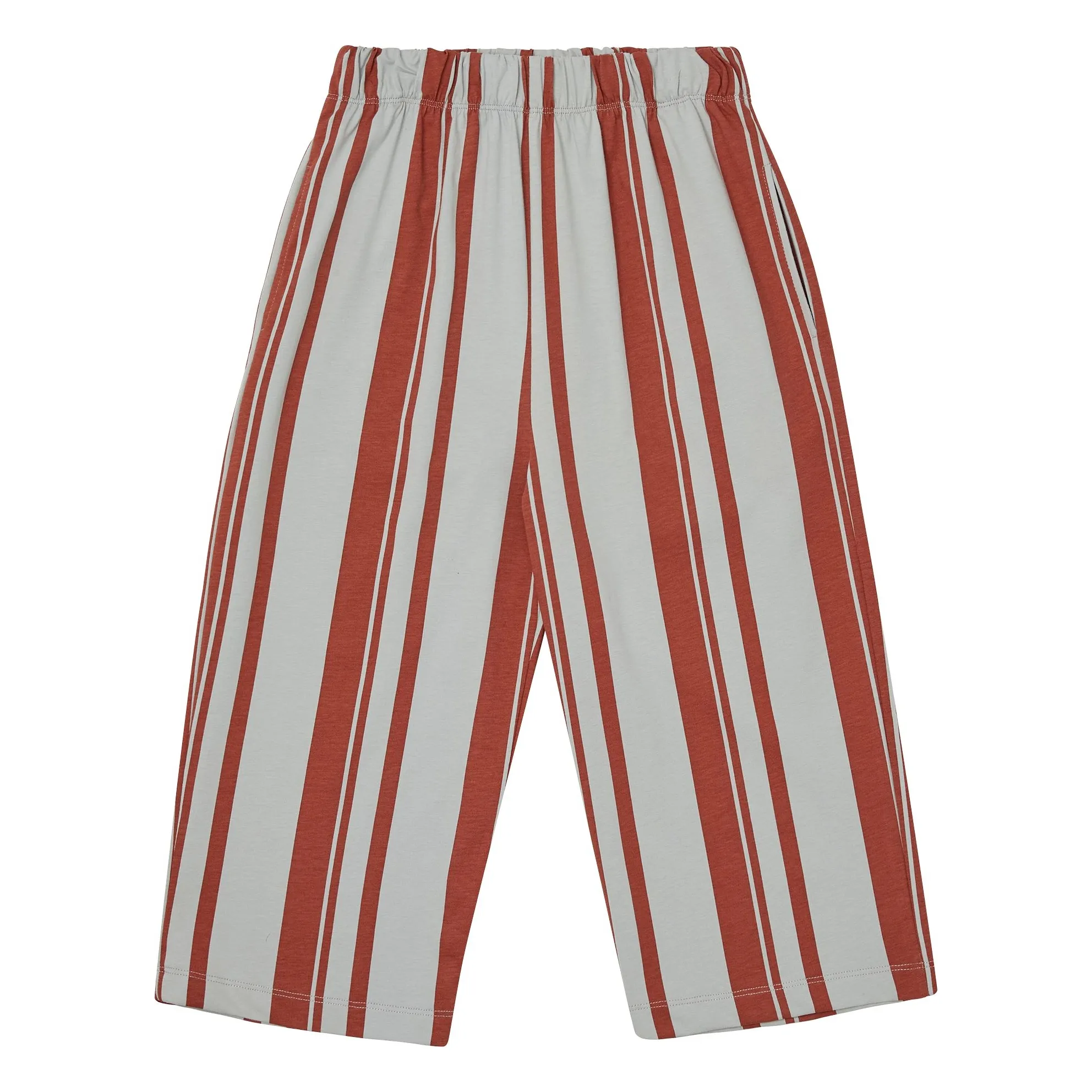 Main Story Red Organic Cotton Striped Jersey Pants