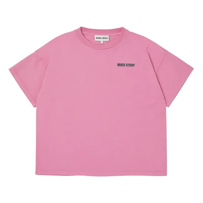 Oversize organic cotton T-shirt | Pink