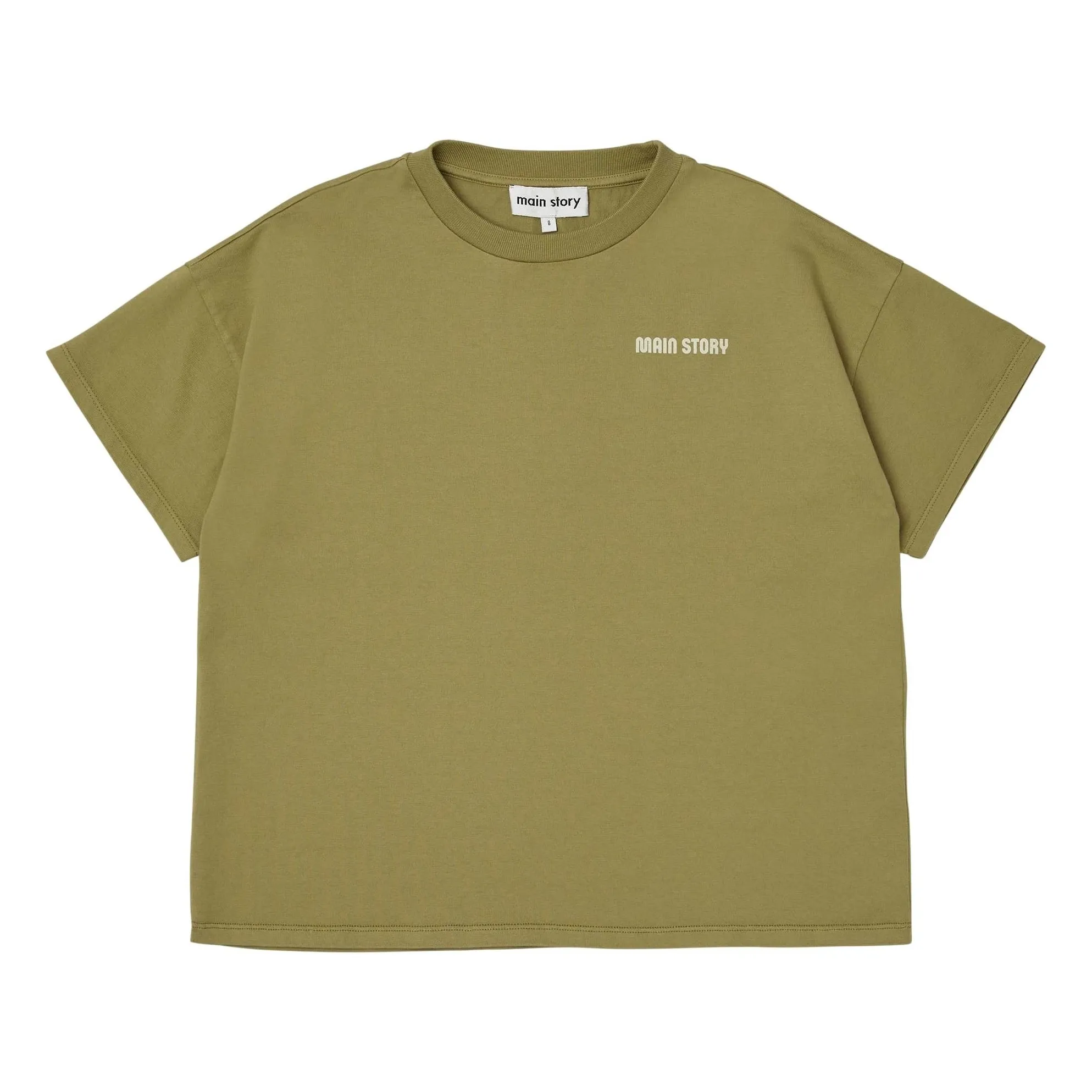 Main Story Olive Green Oversize Organic Cotton T-Shirt