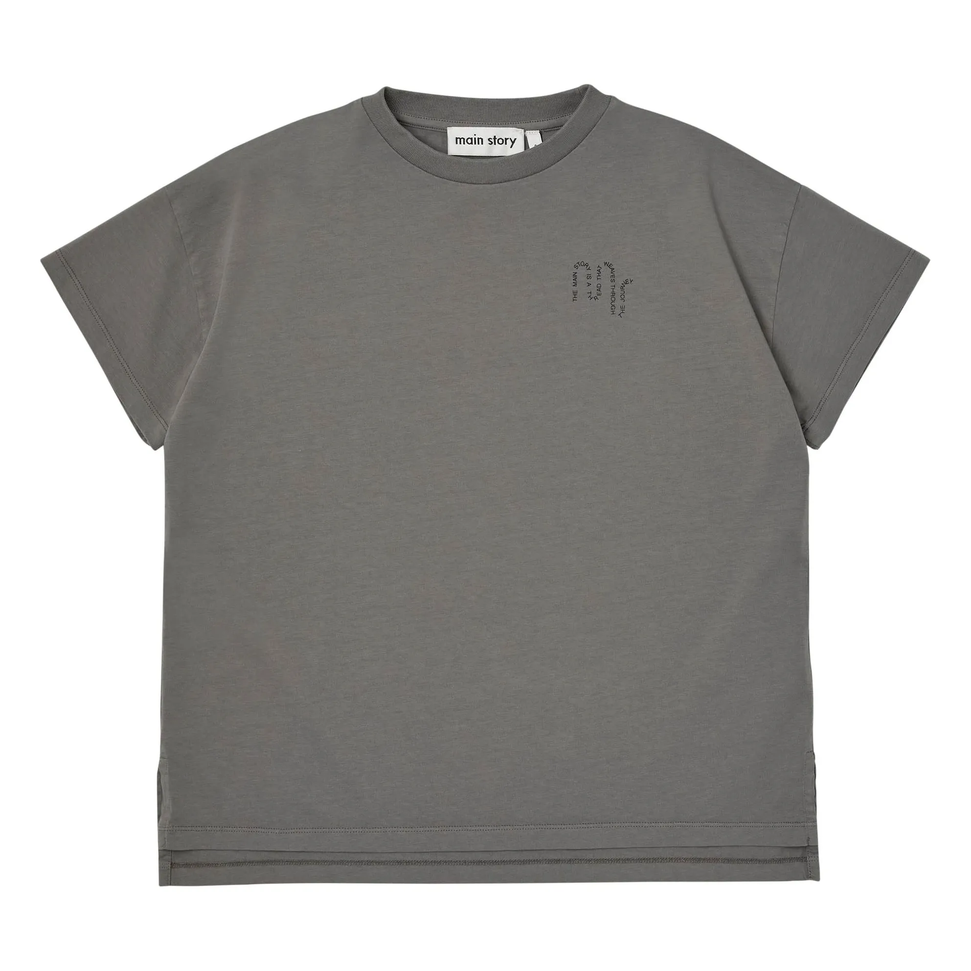 Main Story Dark Grey Oversize Organic Cotton T-Shirt
