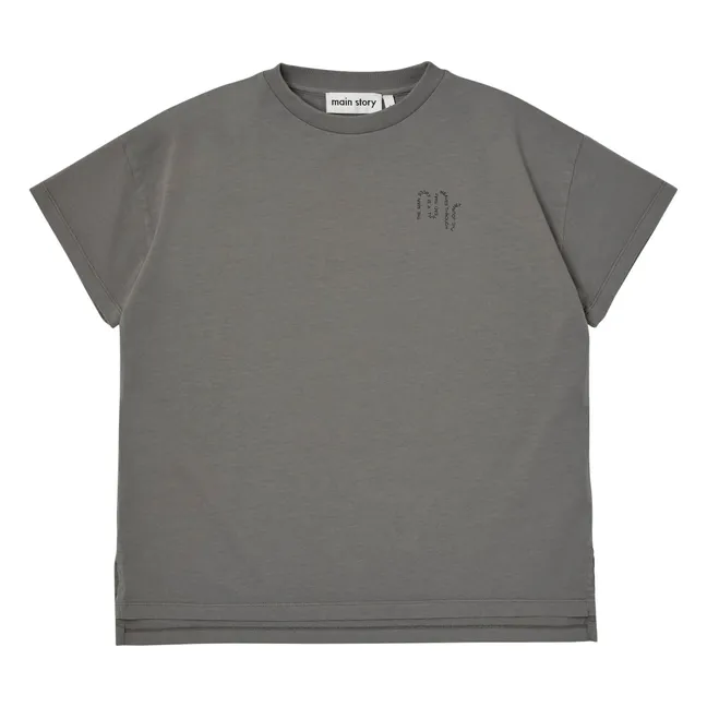 Oversize organic cotton T-shirt | Dark grey