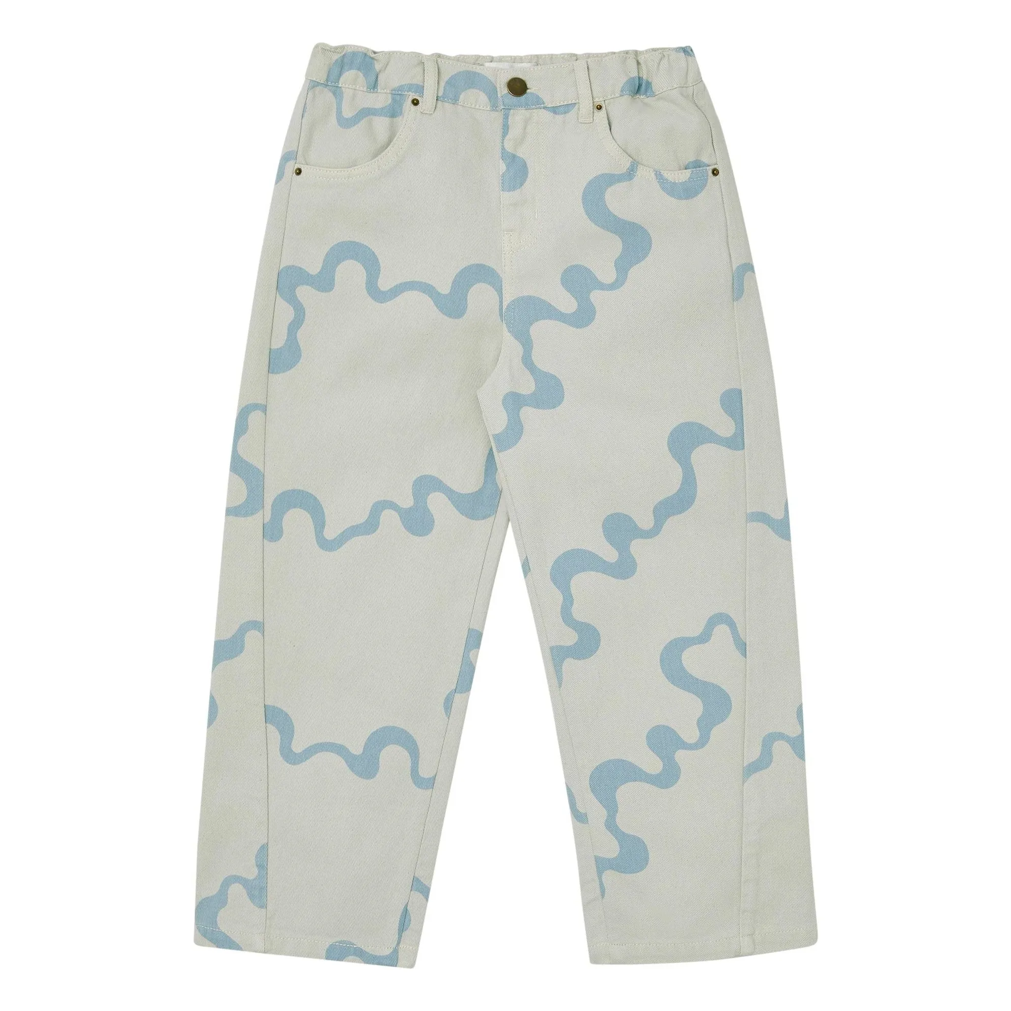 Main Story Pale Blue Organic Cotton Abstract Jeans