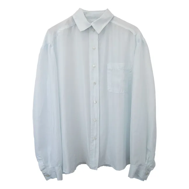 Chemise Man Pongé de Soie | Bleu Clair
