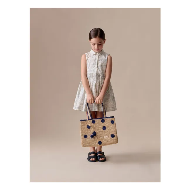 Vestido de algodón orgánico Anne Paysage | Crudo