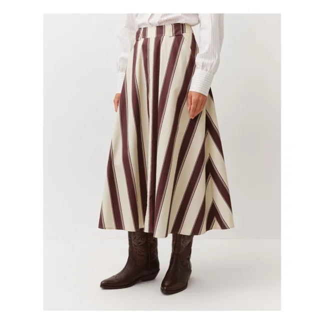 Jupe Rayures Jomo | Ecru