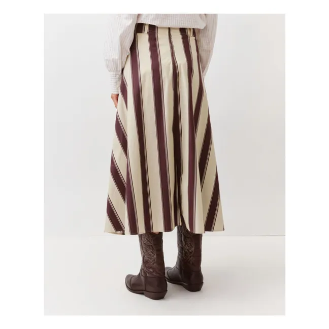 Jomo Striped Skirt | Ecru