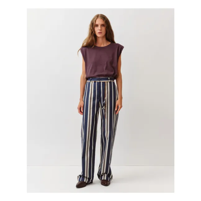 Pantalon Rayures Pimao | Bleu marine