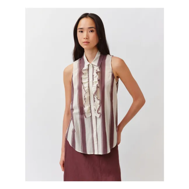 Cheka Stripes Shirt | Ecru