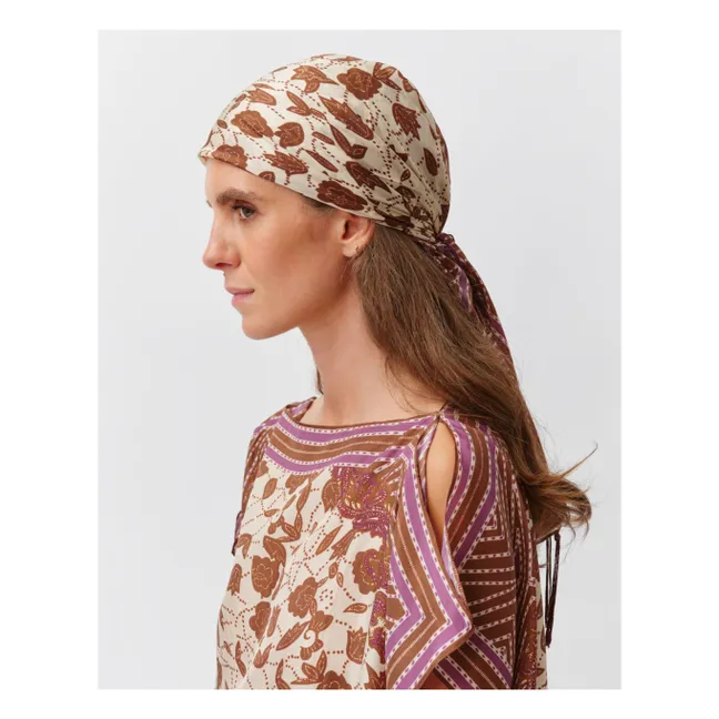 Fareo Silk Scarf | Plum