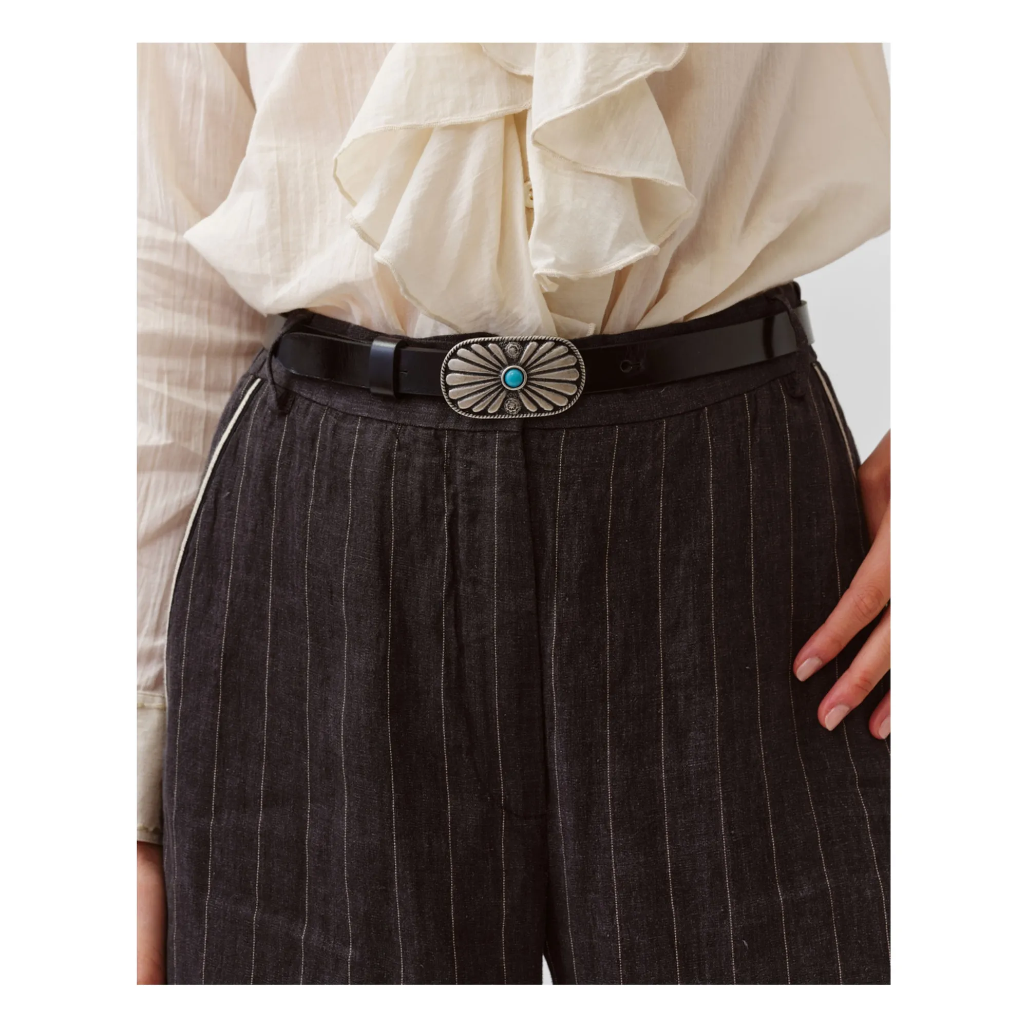 Ceinture Corlo Cuir | Noir- Image produit n°0