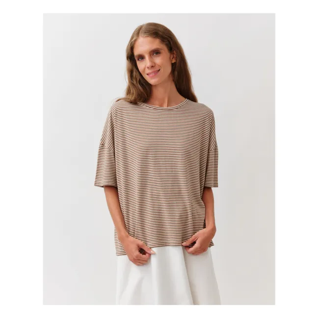 Tovo organic cotton T-shirt | Camel