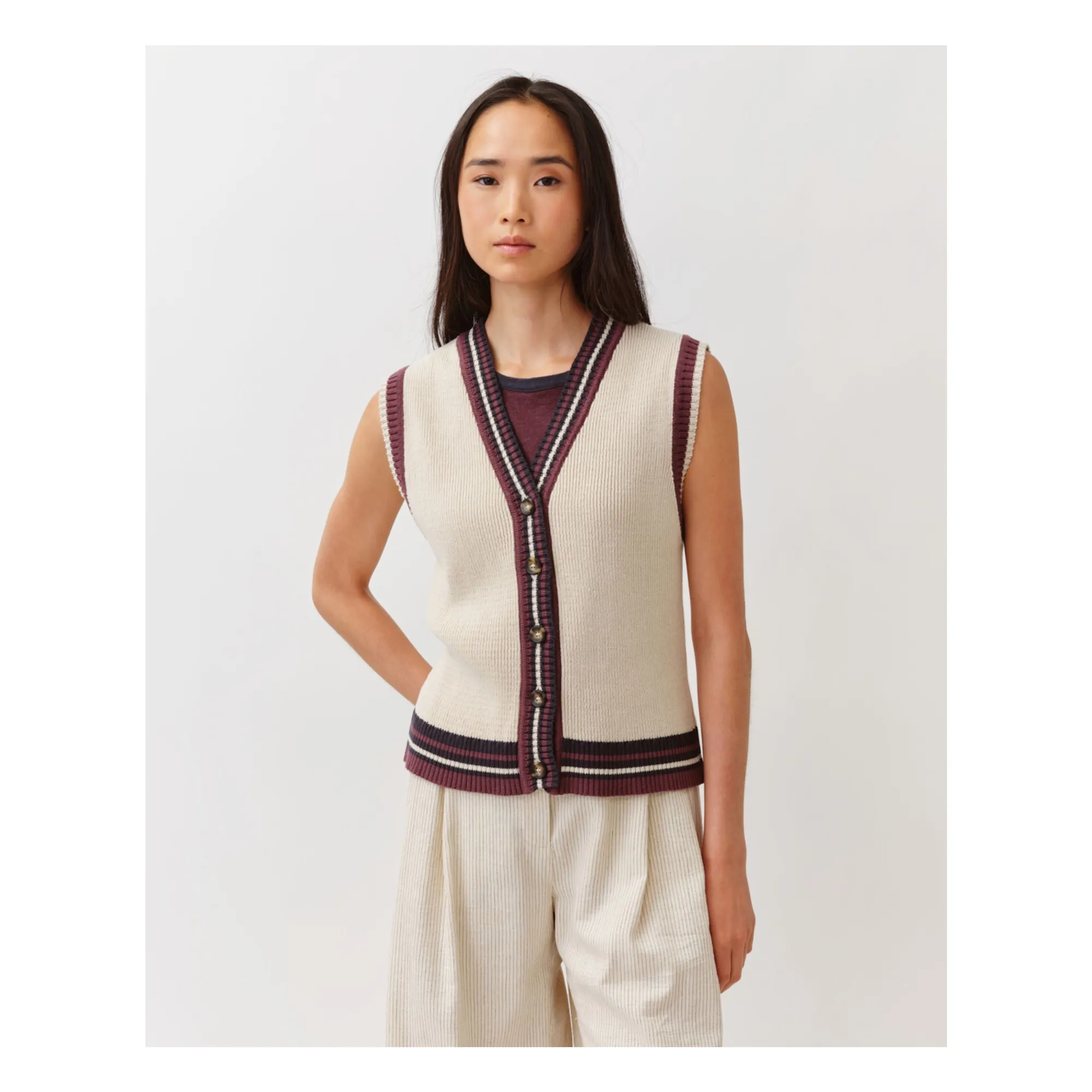 Diega Ecru Gifao Cotton Vest