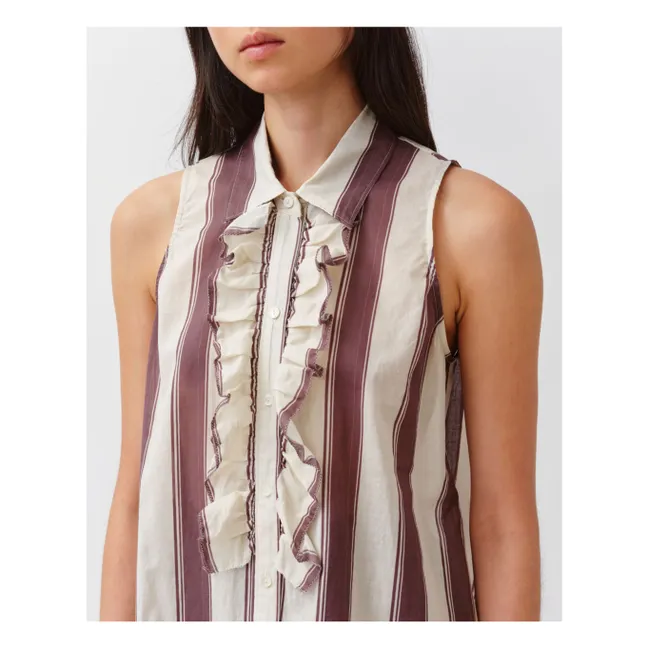 Chemise Rayures Cheka | Ecru