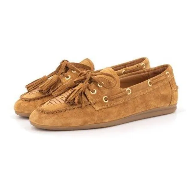 Nahua Bootsschuhe Wildleder | Cognac-Farbe