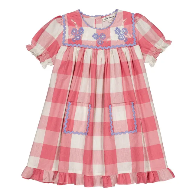 Vestido Louisette Carreaux | Rosa