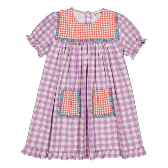 Robe Louisette Vichy | Lavande