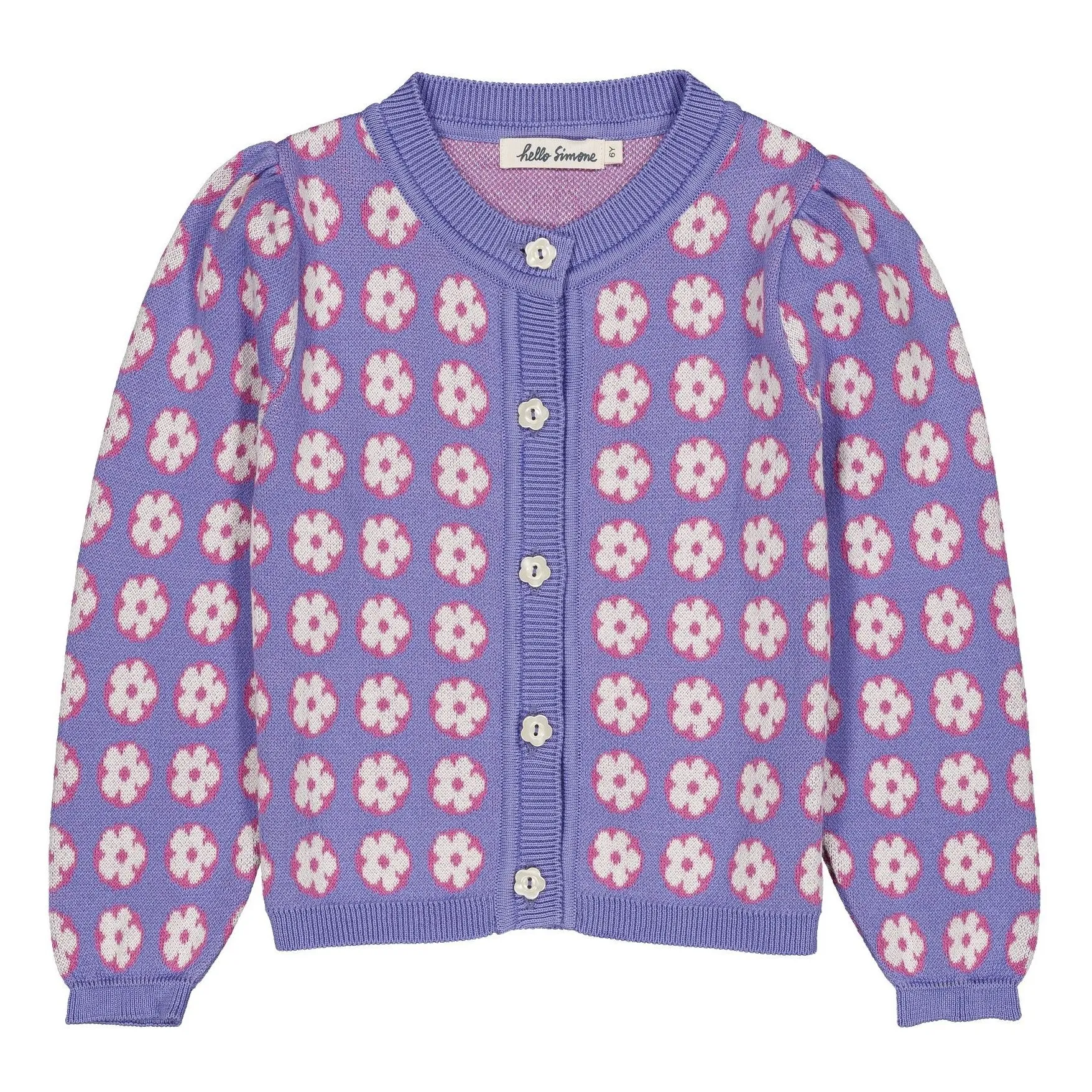 Hello Simone Lavender Lison Fleuri Cardigan