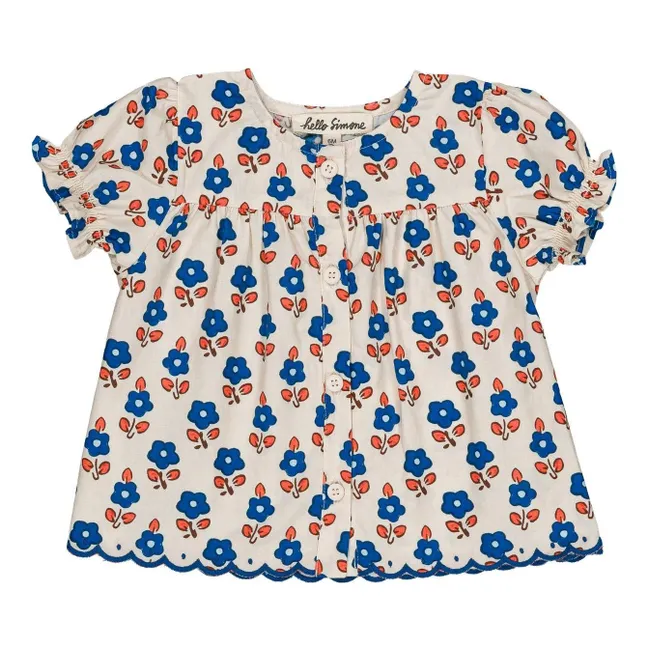 Blouse Lana Fleurie | Blanc