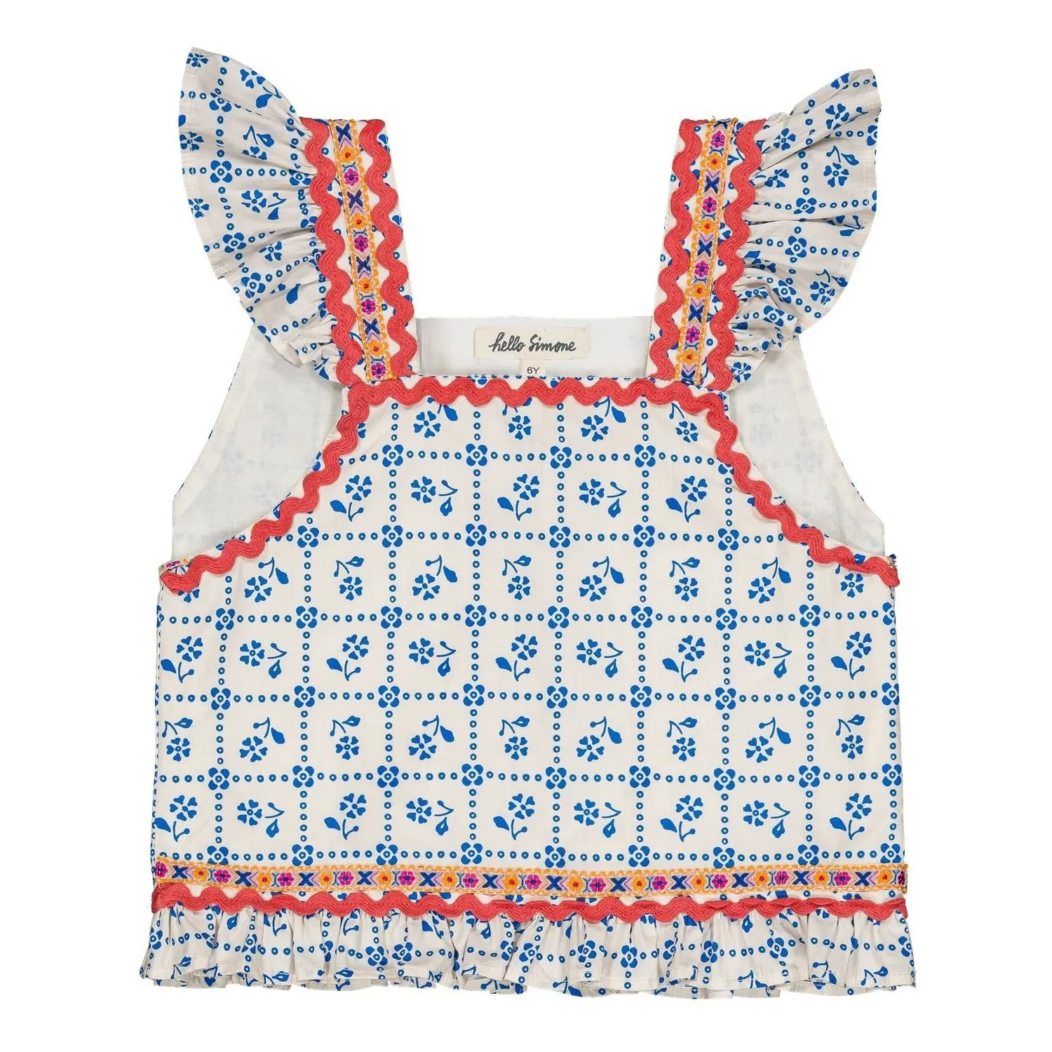 Hello Simone White Top Iria Faïence