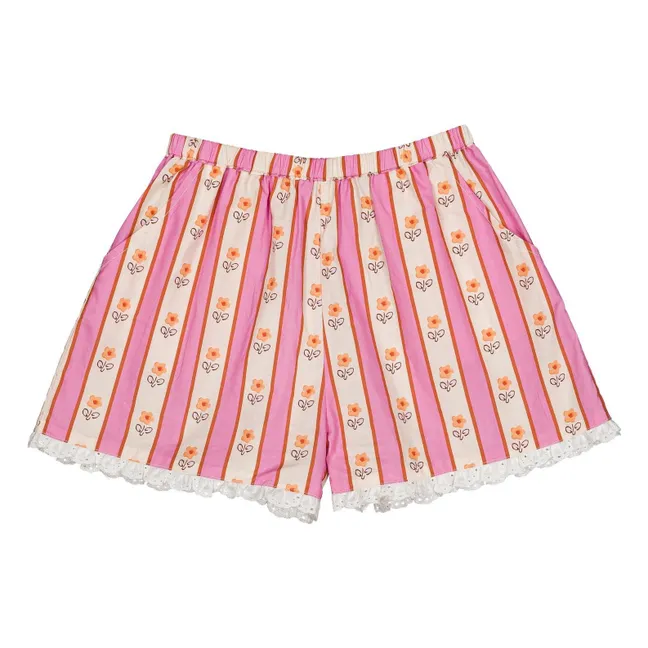 Pantalones cortos a rayas Dina | Rosa