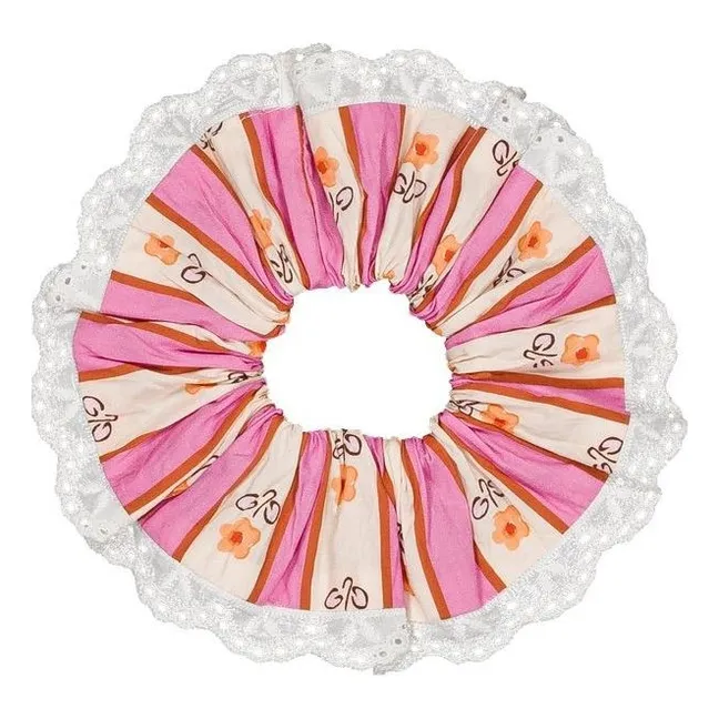 Striped scrunchie | Pink