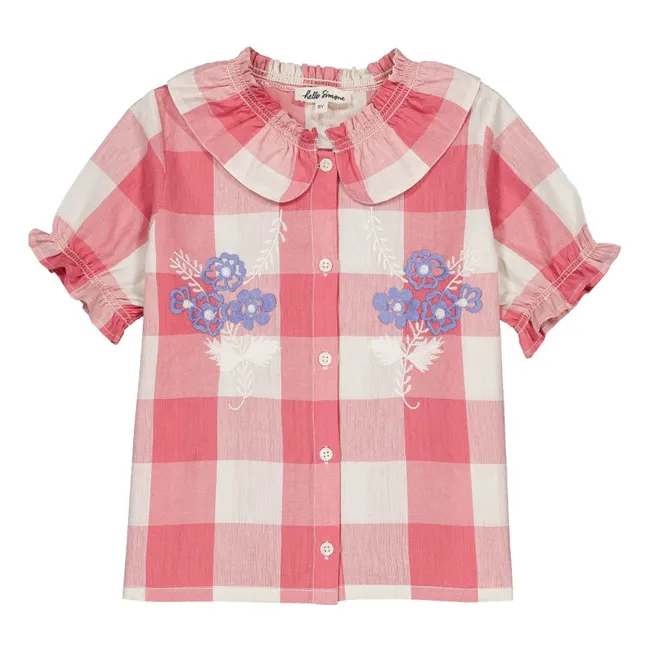 Carlina Carreaux blouse | Pink