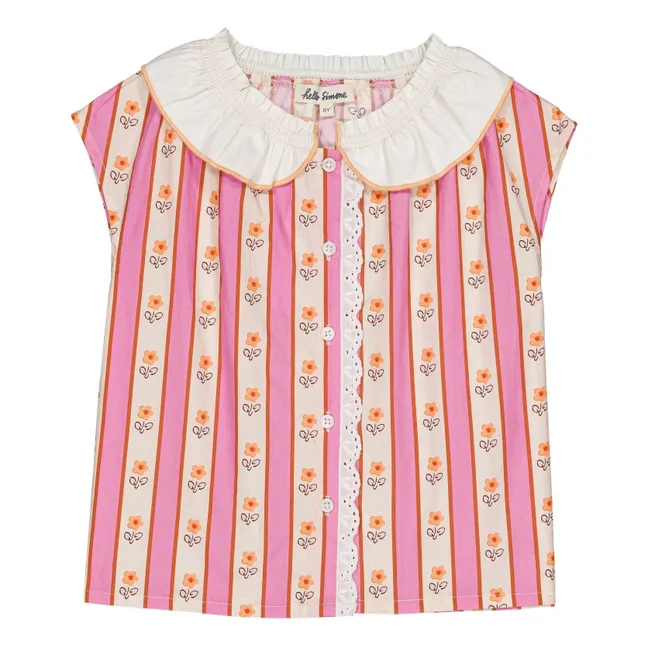 Blusa de rayas Camille | Rosa