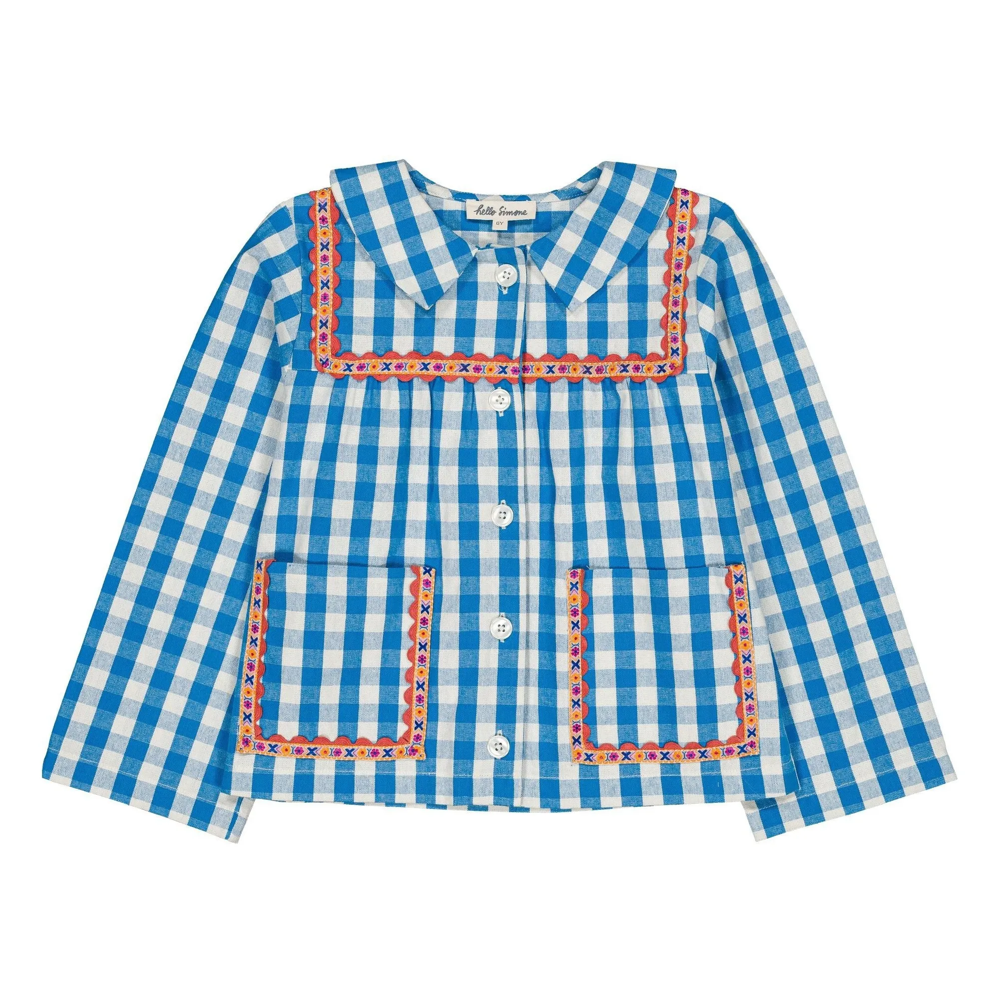 Hello Simone Blue Ambra Carreaux Jacket