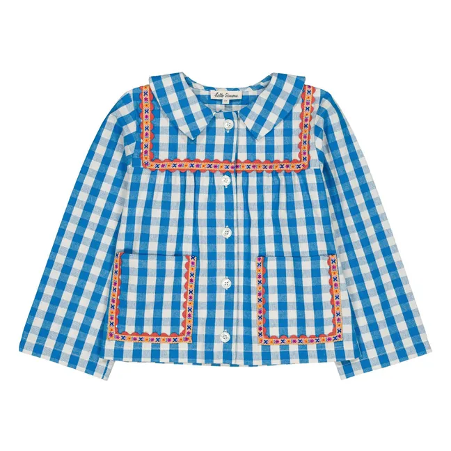 Ambra Carreaux Jacket | Blue