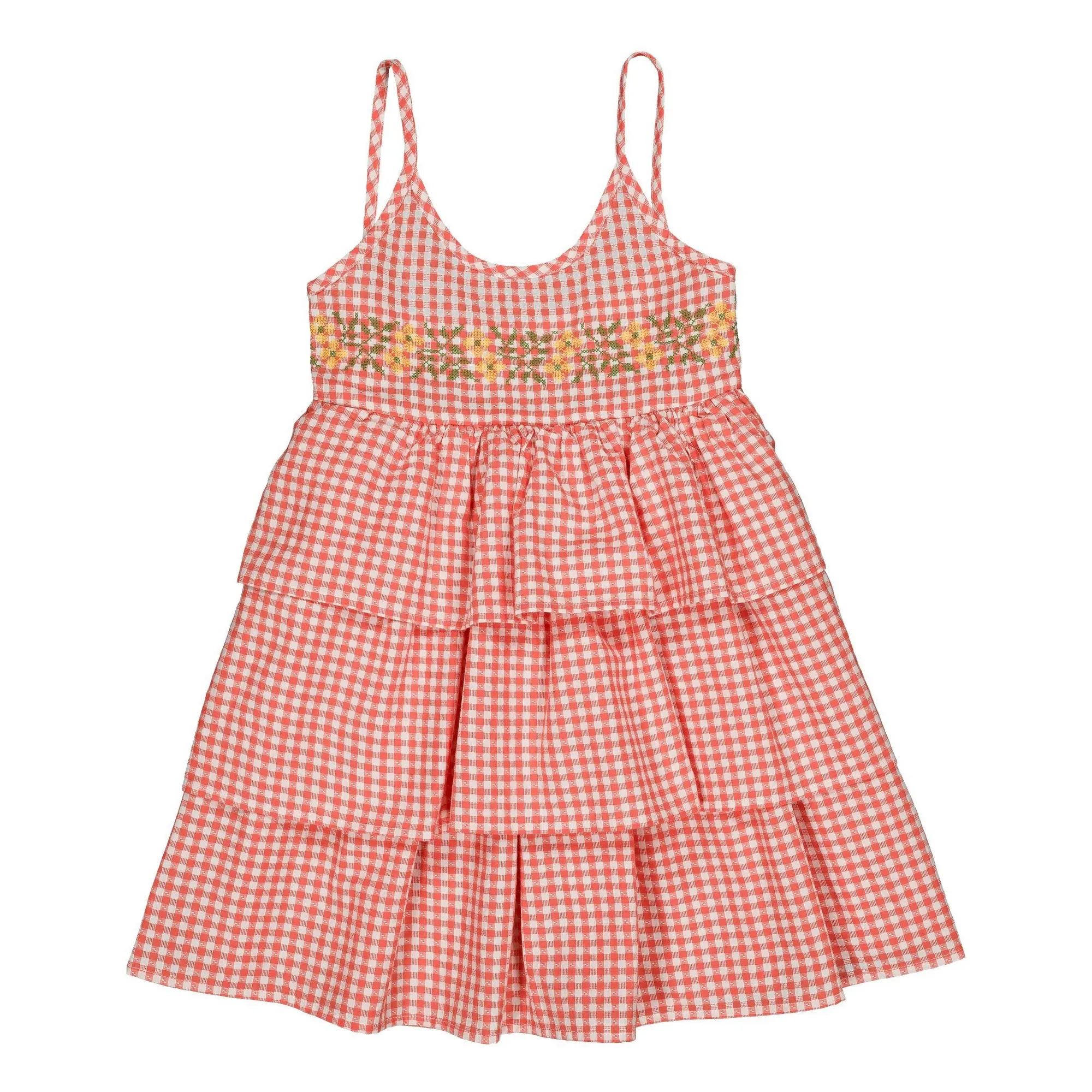 Hello Simone Red Zora Vichy Dress