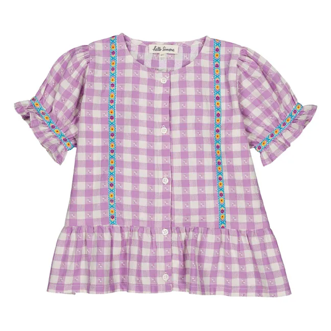 Blouse Zoli Vichy | Lavande