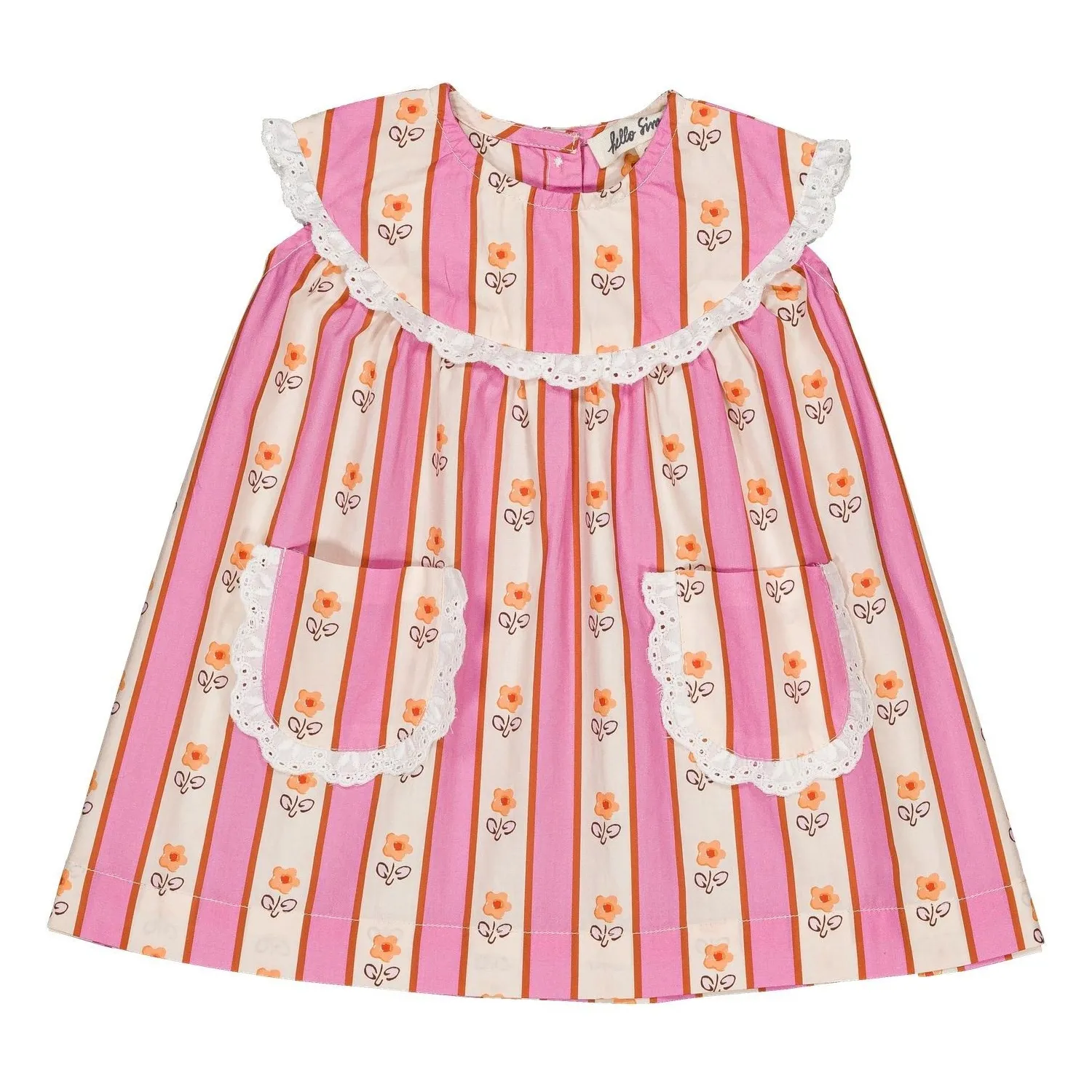 Hello Simone Pink Scarlett Striped Dress
