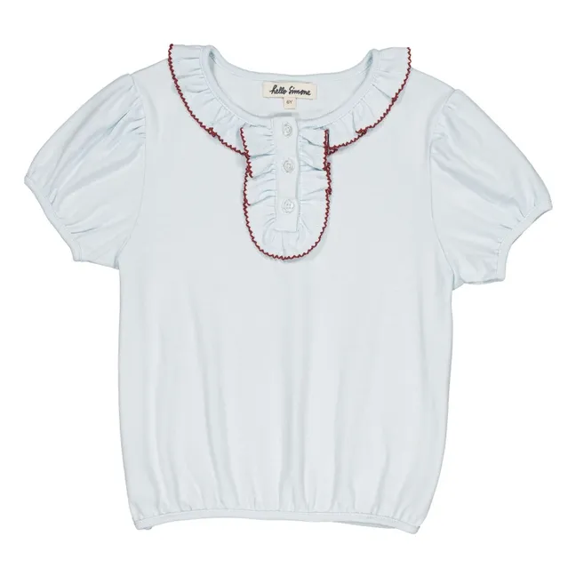 Paquerette organic cotton T-shirt | Pale blue