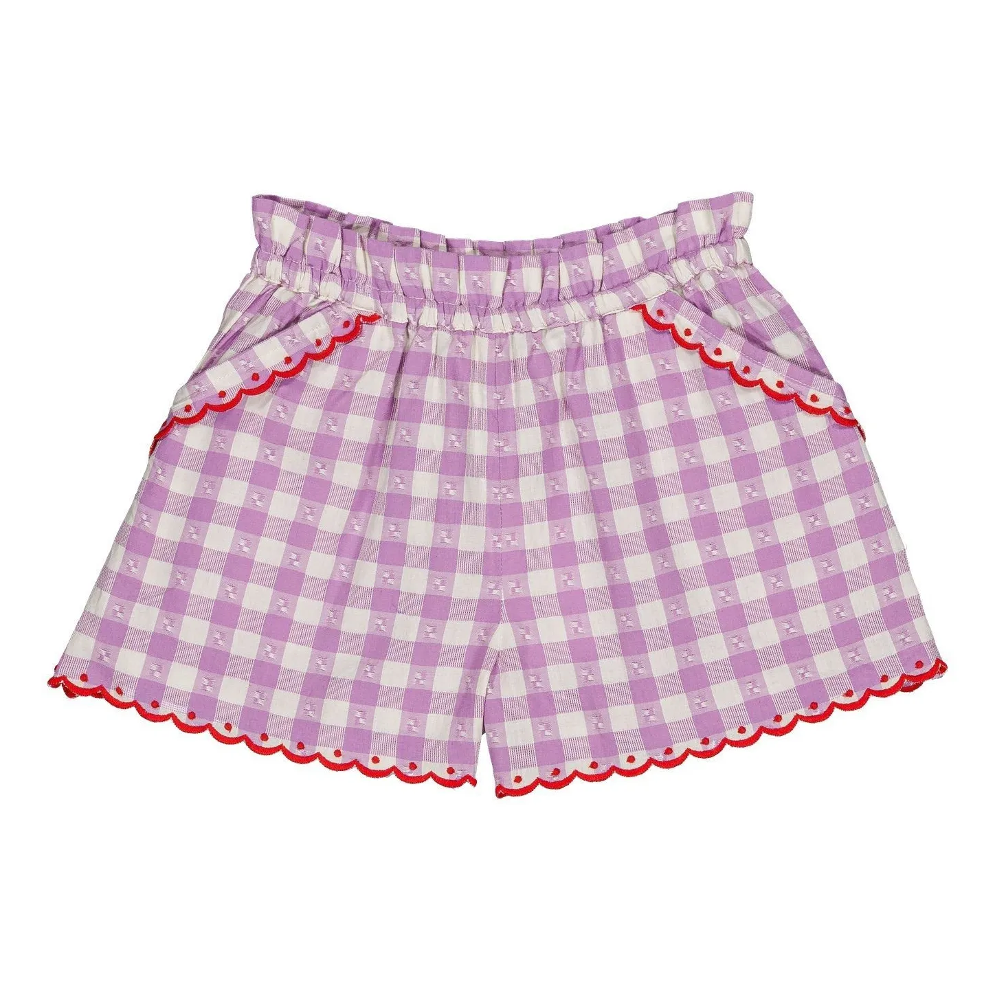 Hello Simone Lavender Vichy Teddy Bear Shorts