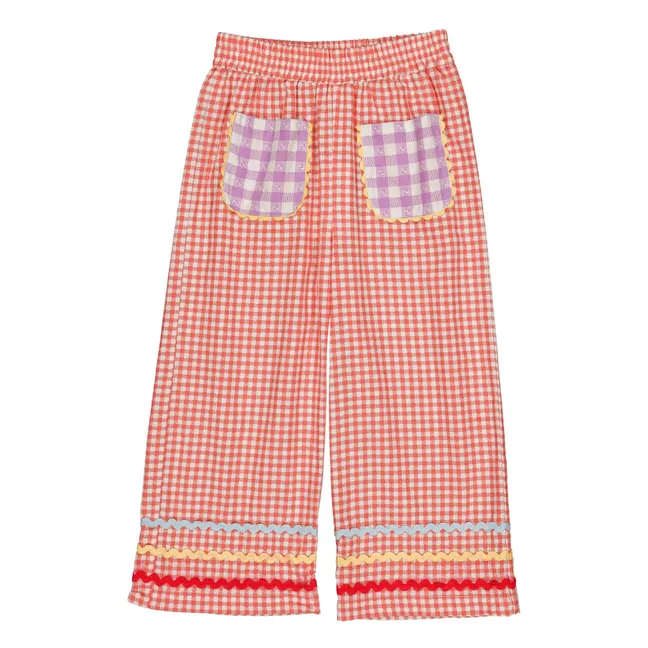 Mouna Vichy pants | Red