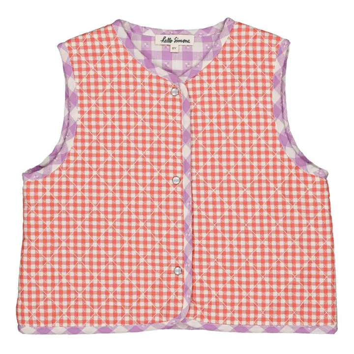 Chaqueta sin mangas Mira Vichy | Rojo- Imagen del producto n°0