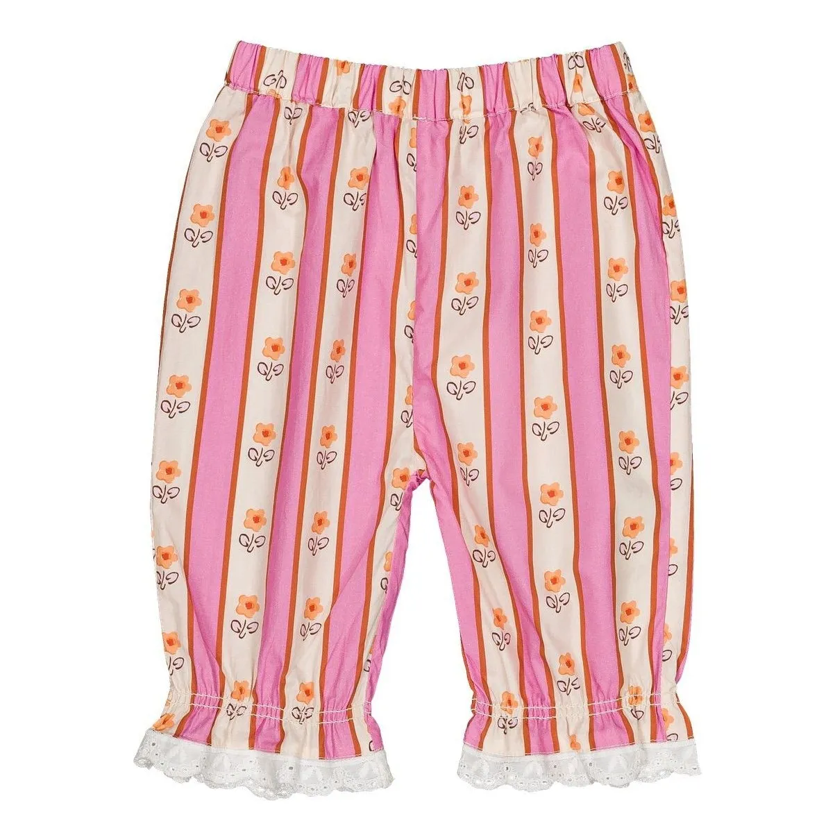 Hello Simone Pink Cute Striped Pants