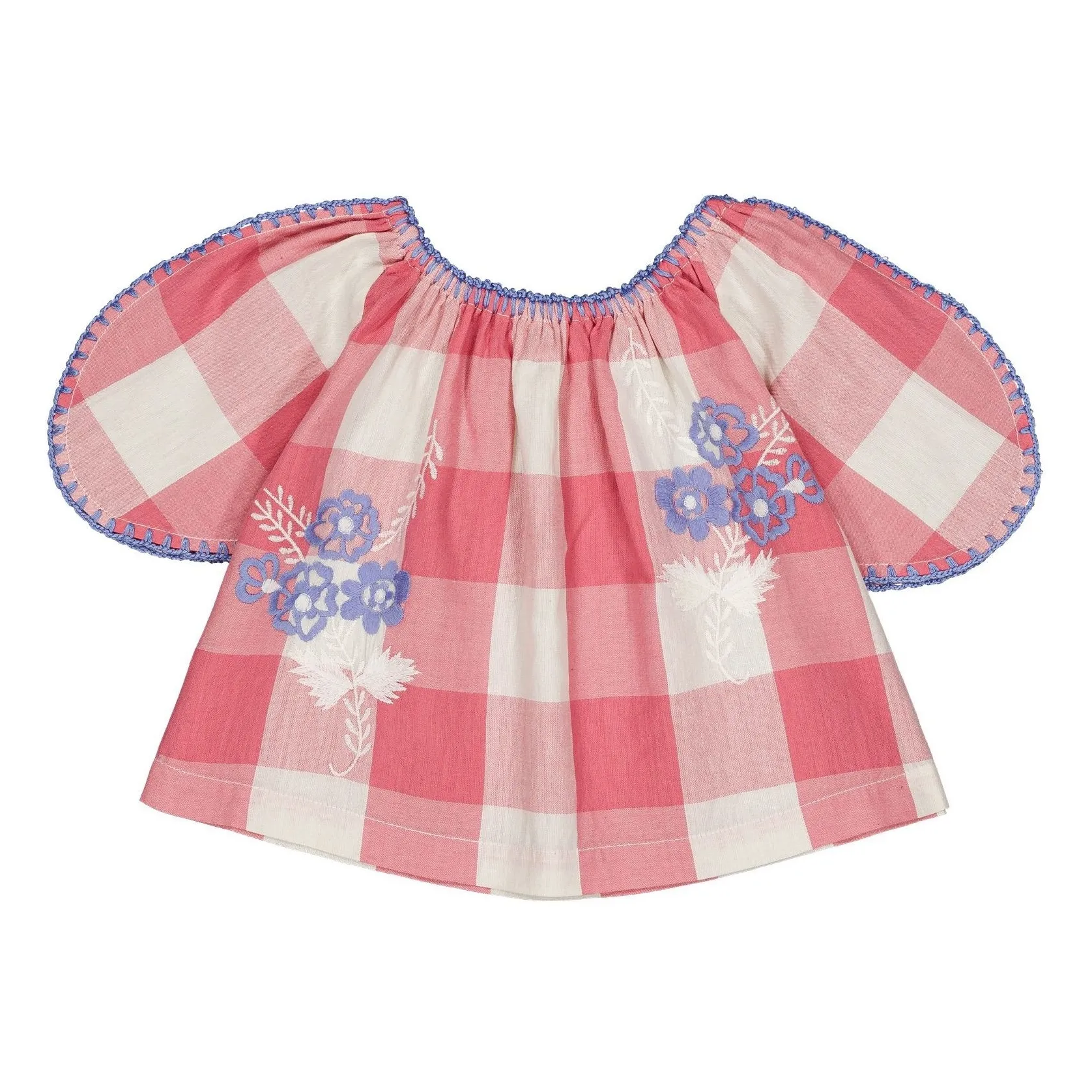 Hello Simone Pink Blouse Marlette Carreaux
