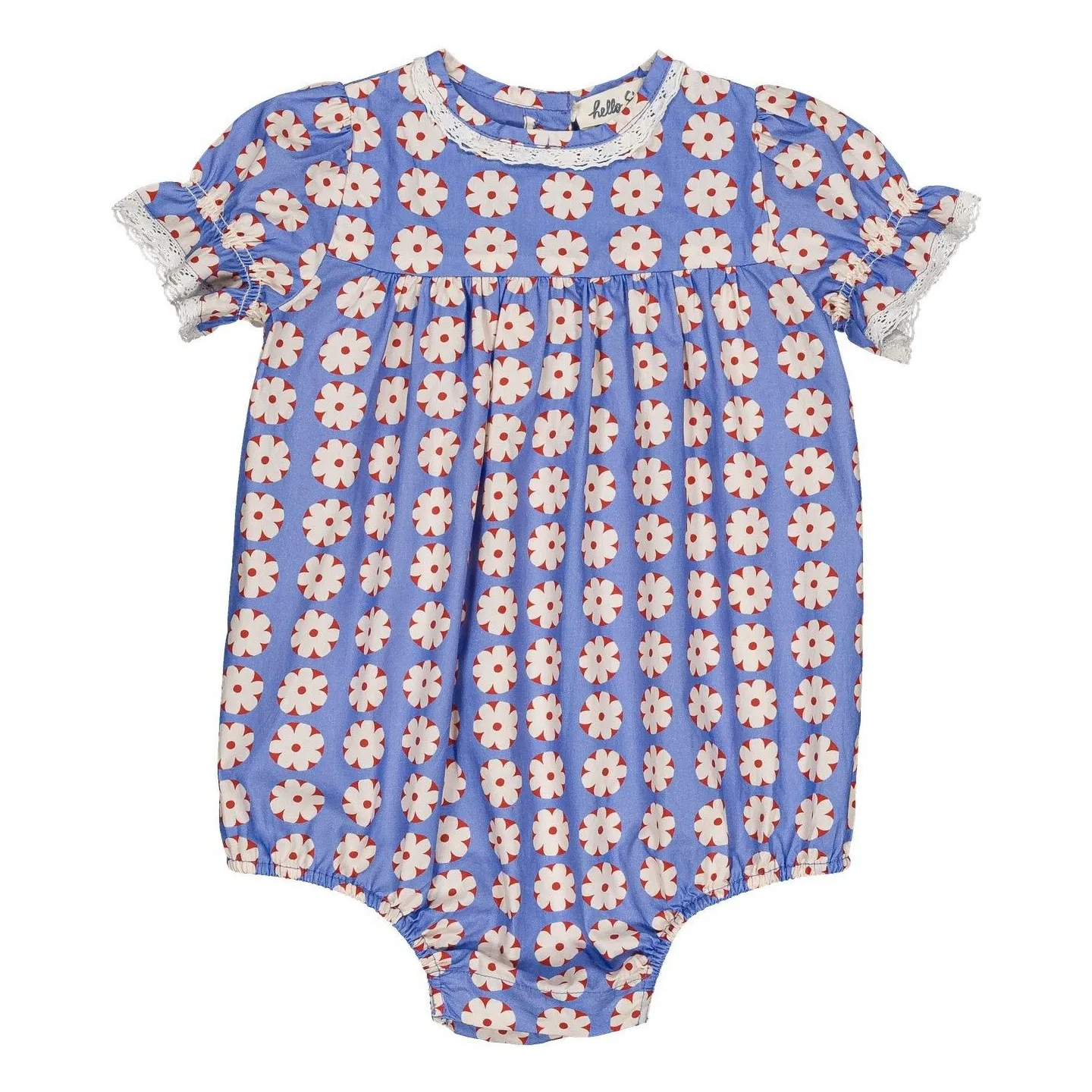 Hello Simone Blue Lucette Fleurie Romper