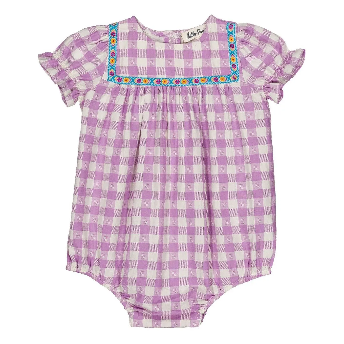 Hello Simone Lavender Lucette Vichy Romper