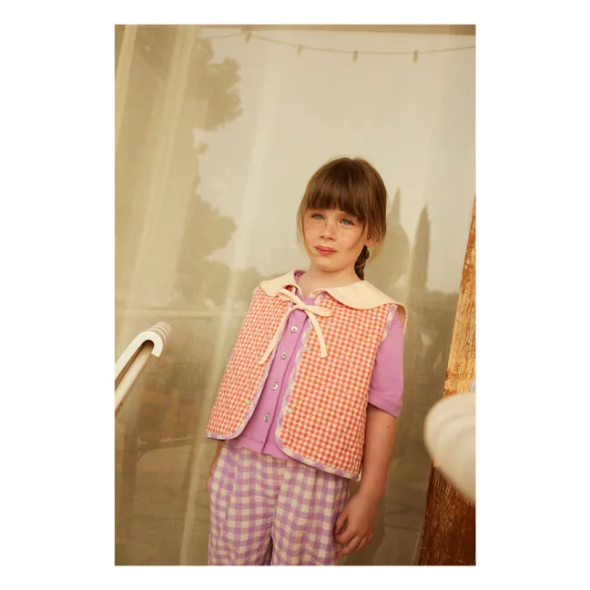 Veste Sans Manches Mira Vichy | Rouge