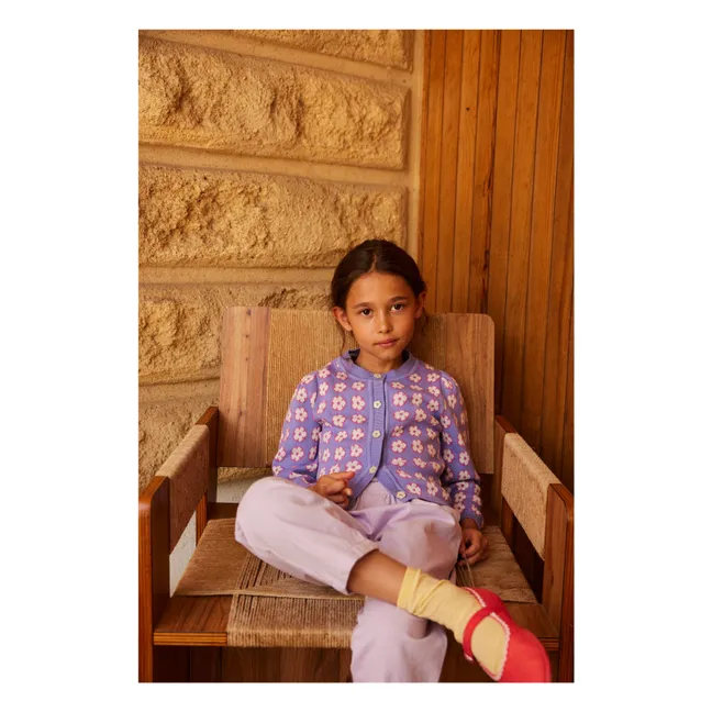 Lison Fleuri cardigan | Lavender